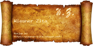 Wiesner Zita névjegykártya